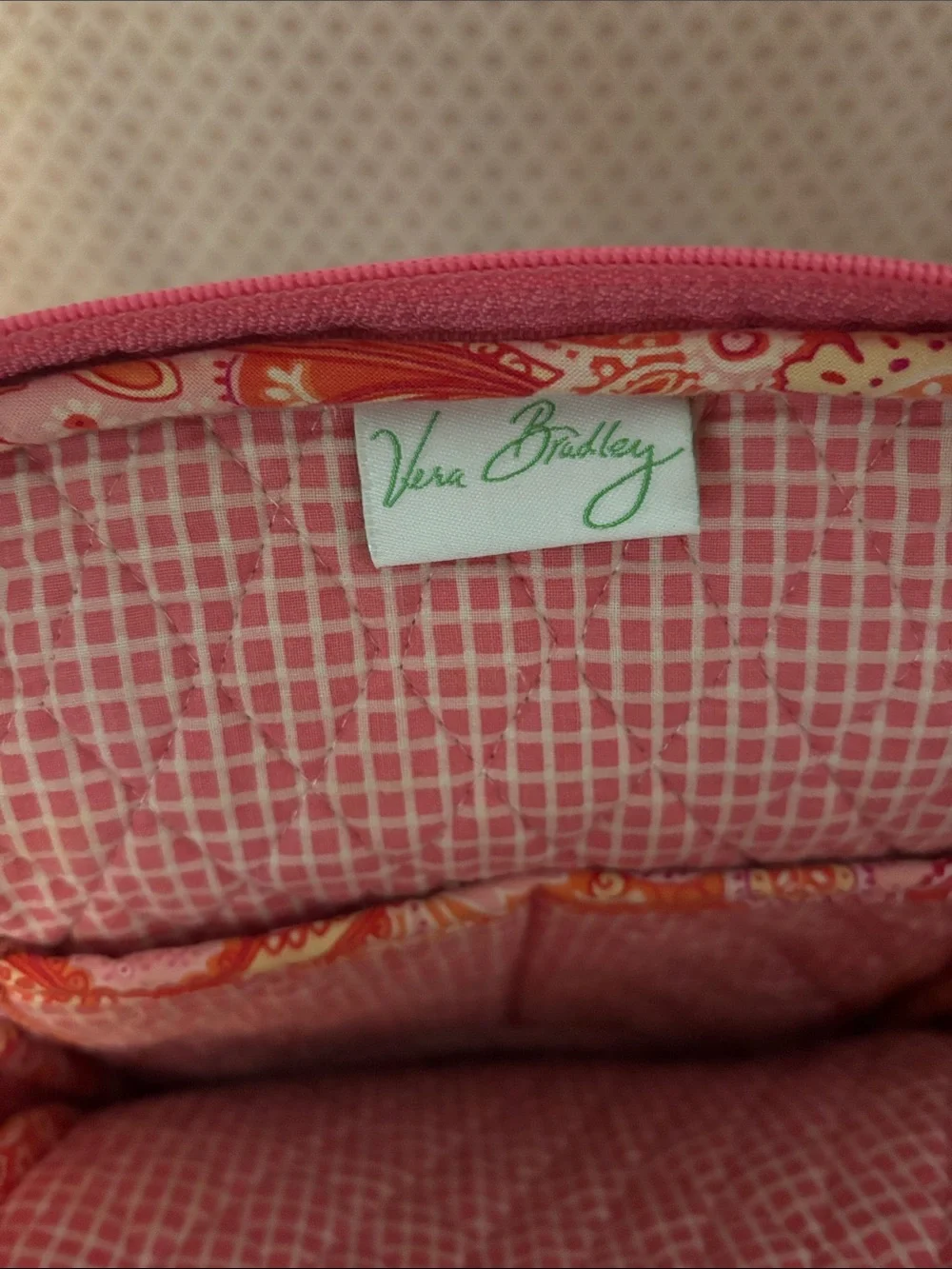 Vera Bradley Pink and Orange Paisley Backpack